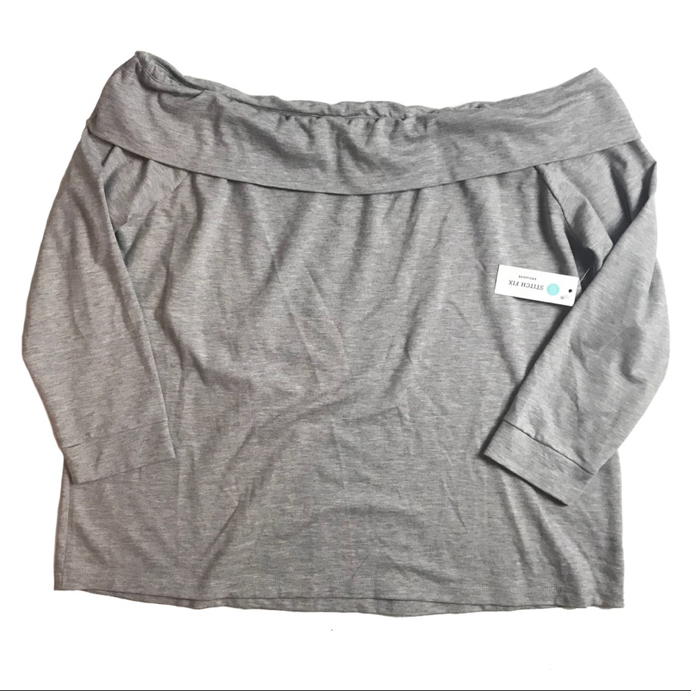 NSR Stitch Fix Off Shoulder Long Sleeve Pu…